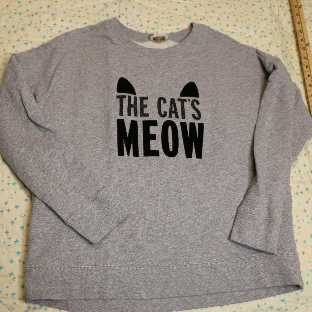 Kate Spade The Cats Meow Grey Sweatshirt